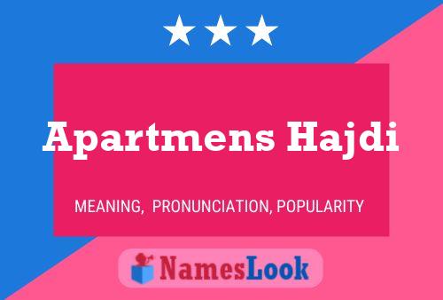 Apartmens Hajdi Name Poster