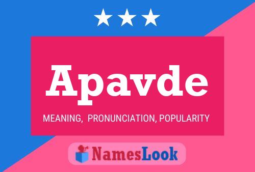 Apavde Name Poster