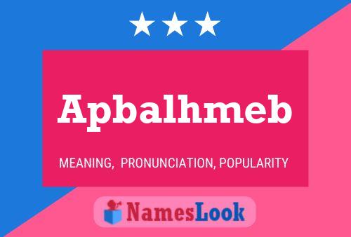 Apbalhmeb Name Poster