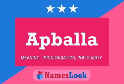 Apballa Name Poster