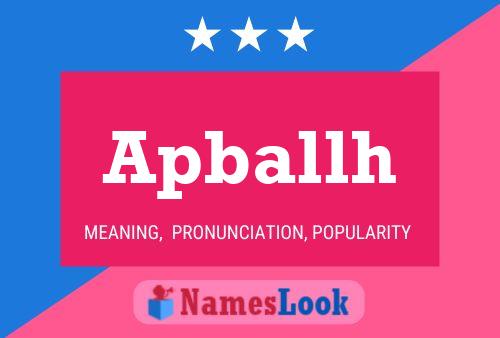 Apballh Name Poster