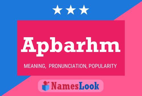 Apbarhm Name Poster