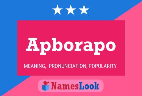 Apborapo Name Poster