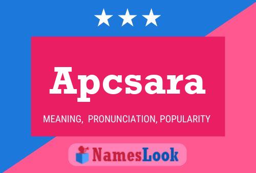 Apcsara Name Poster