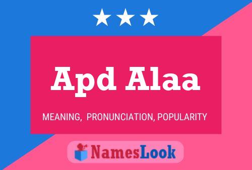 Apd Alaa Name Poster