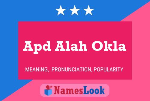 Apd Alah Okla Name Poster