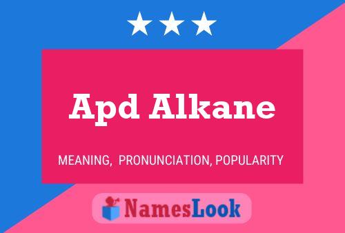 Apd Alkane Name Poster