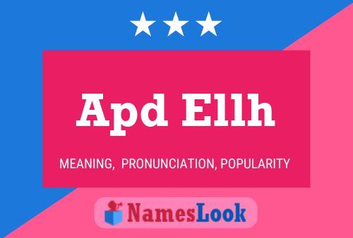 Apd Ellh Name Poster