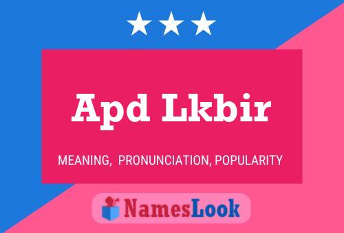 Apd Lkbir Name Poster