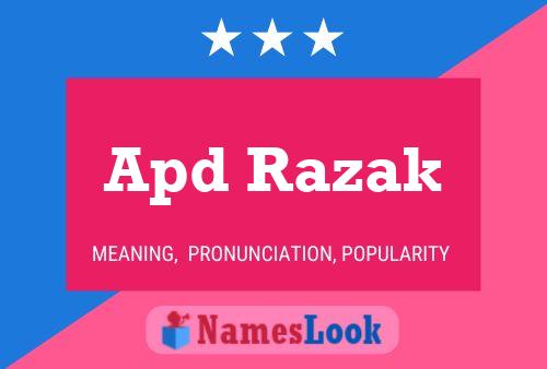 Apd Razak Name Poster