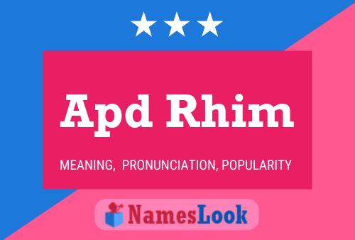 Apd Rhim Name Poster