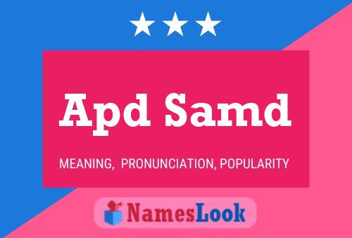 Apd Samd Name Poster