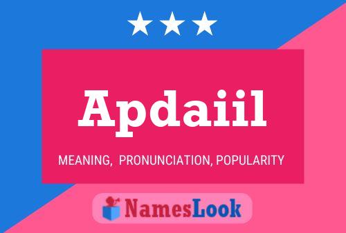 Apdaiil Name Poster