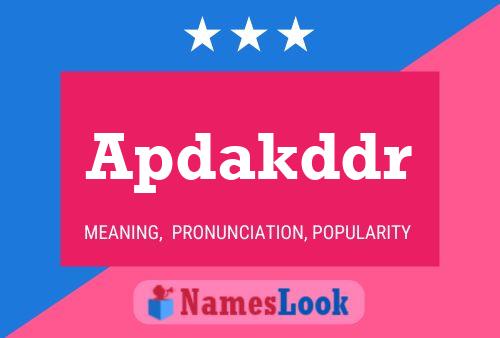 Apdakddr Name Poster