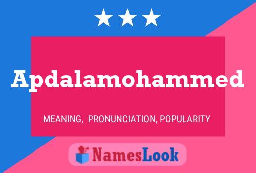 Apdalamohammed Name Poster