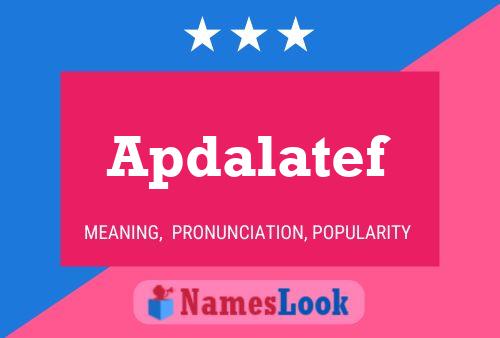 Apdalatef Name Poster