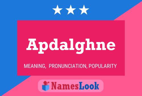 Apdalghne Name Poster