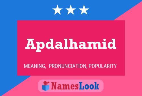 Apdalhamid Name Poster