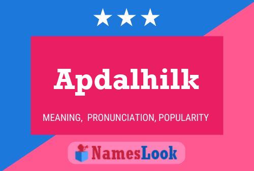 Apdalhilk Name Poster