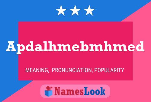 Apdalhmebmhmed Name Poster