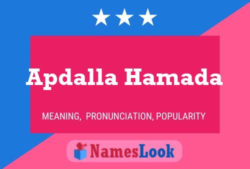 Apdalla Hamada Name Poster