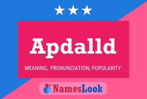 Apdalld Name Poster