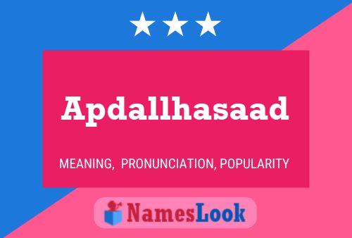 Apdallhasaad Name Poster