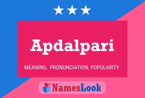 Apdalpari Name Poster