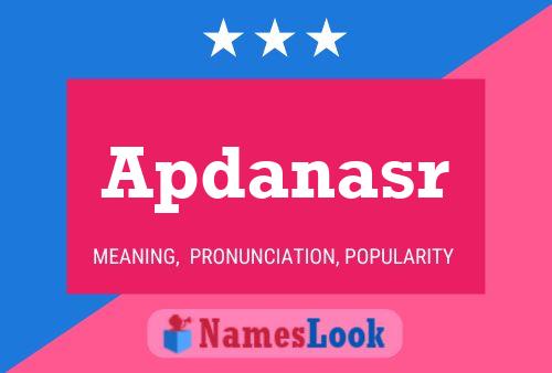 Apdanasr Name Poster