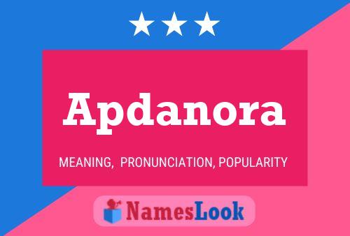 Apdanora Name Poster