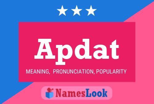 Apdat Name Poster