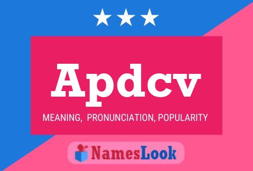 Apdcv Name Poster