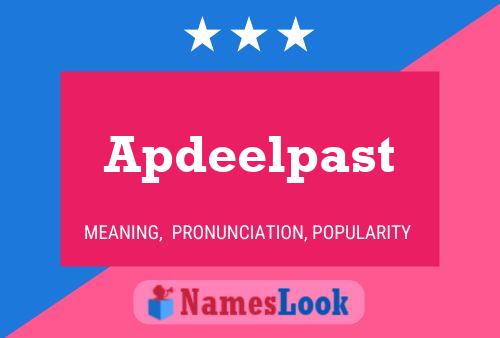 Apdeelpast Name Poster