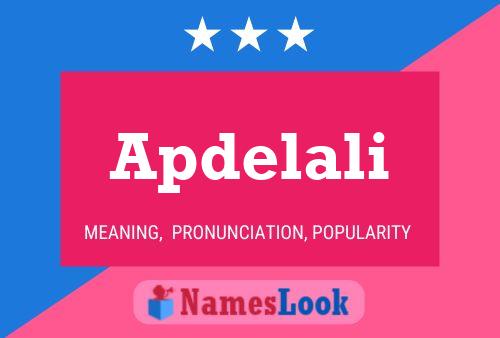 Apdelali Name Poster