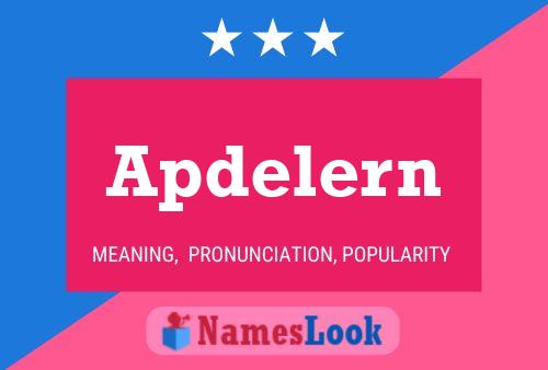 Apdelern Name Poster