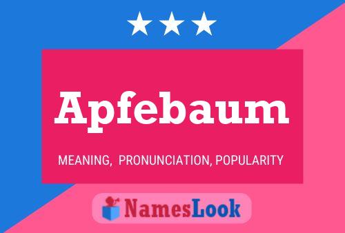 Apfebaum Name Poster