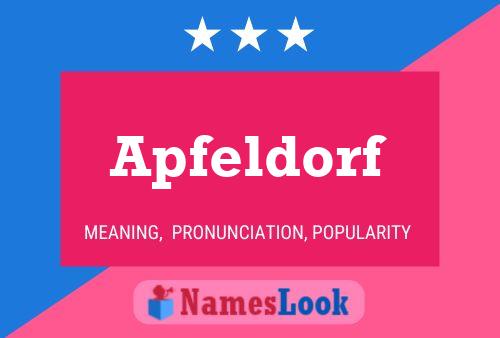 Apfeldorf Name Poster