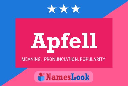 Apfell Name Poster