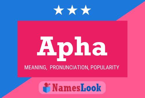 Apha Name Poster