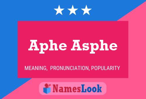 Aphe Asphe Name Poster