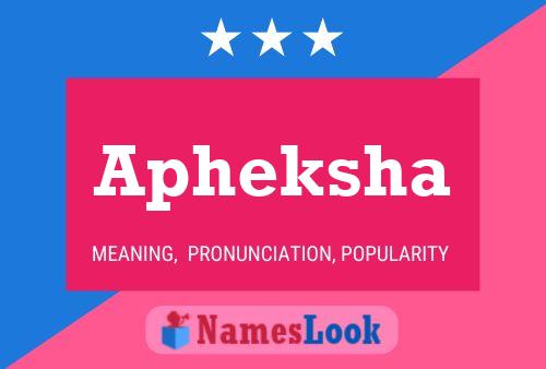 Apheksha Name Poster