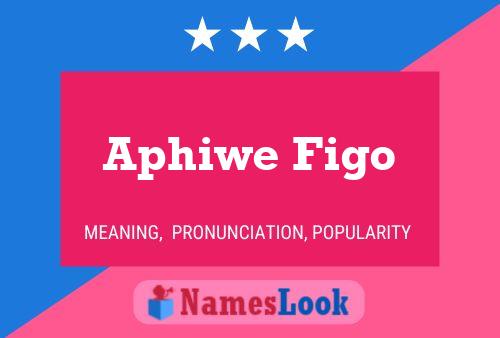 Aphiwe Figo Name Poster