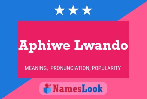 Aphiwe Lwando Name Poster