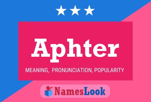 Aphter Name Poster