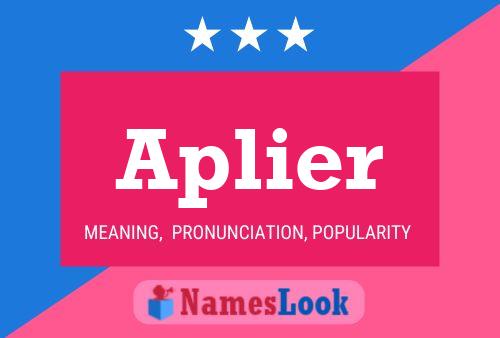 Aplier Name Poster