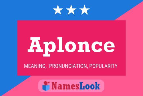 Aplonce Name Poster