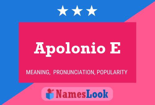 Apolonio E Name Poster