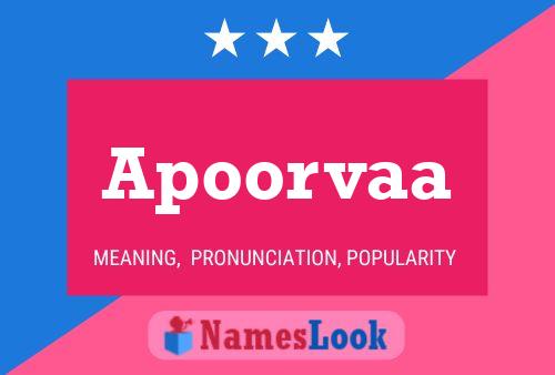 Apoorvaa Name Poster