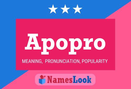 Apopro Name Poster