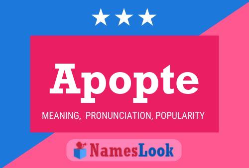 Apopte Name Poster